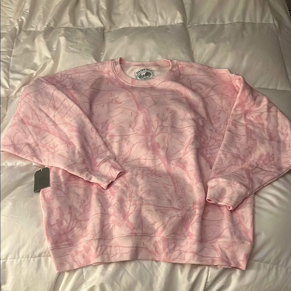 Dairy Boy Pink Camo Crew Neck Sweater